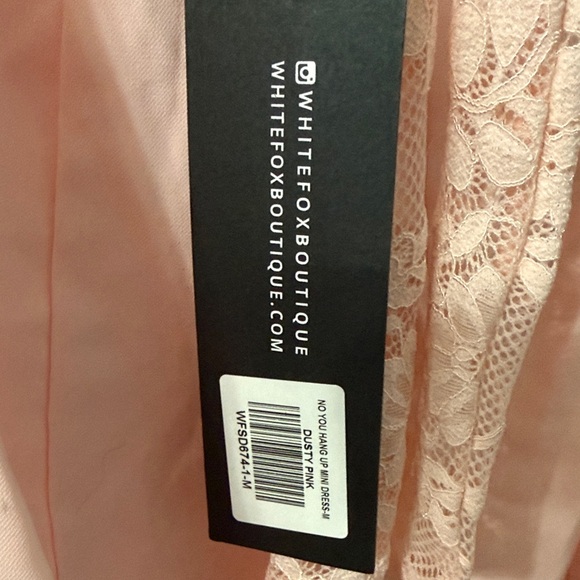 White Fox Boutique Blush Pink Lace Chemise - Picture 3 of 3